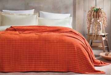 Yataş Bedding Tek Kişilik Sandro Pamuk Battaniye - Kiremit