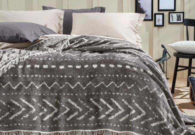 Yataş Bedding Çift Kişilik Cora Yatak Örtüsü - Antrasit