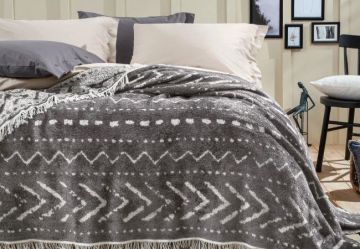 Yataş Bedding Çift Kişilik Cora Yatak Örtüsü - Antrasit