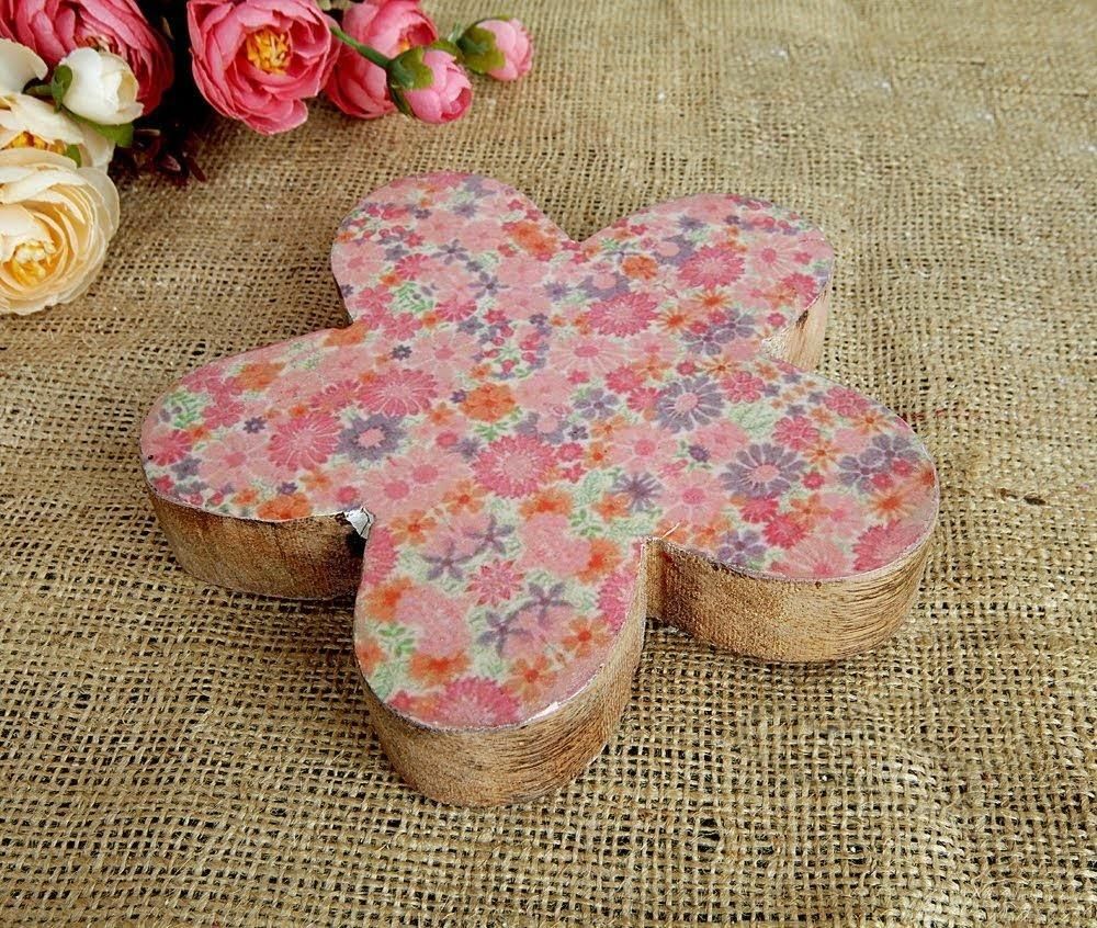 Biev Şiva Çiçek Desenli Çiçek Dekor A Pembe/Ak.Fq0019