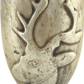 Biev Kanta Antik Geyikli Mumluk 16x18 cm