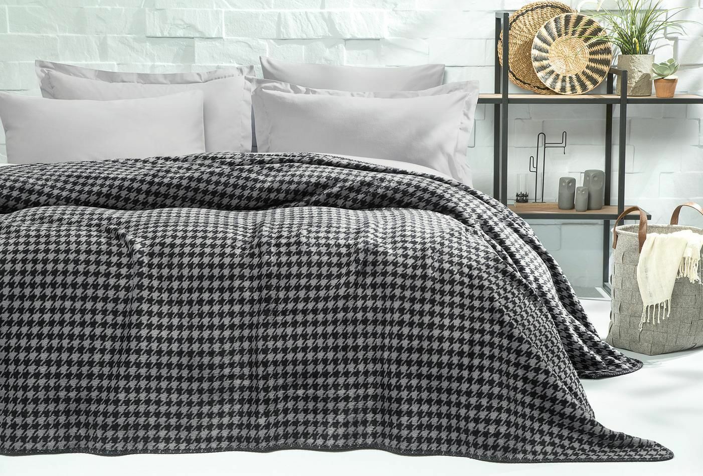 Yataş Bedding Çift Kişilik Sandro Pamuk Battaniye - Gri