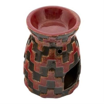 Biev Silim Seramik Kırmızı Mumluk 10x14 cm