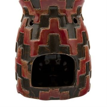 Biev Silim Seramik Kırmızı Mumluk 10x14 cm