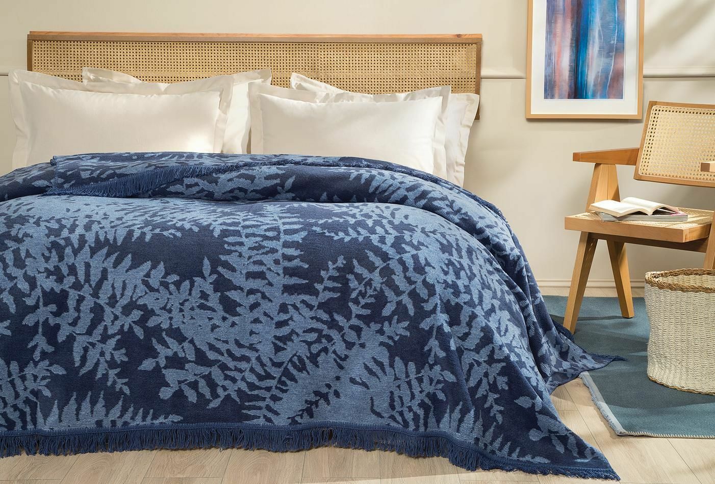 Yataş Bedding Çift Kişilik Andre Pamuk Battaniye - Lacivert