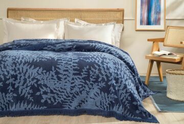 Yataş Bedding Çift Kişilik Andre Pamuk Battaniye - Lacivert