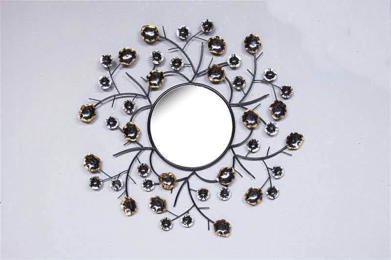 Biev Metal Çiçek Ayna