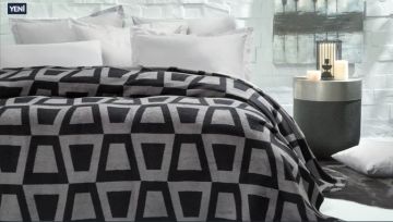 Yataş Bedding Çift Kişilik Nario Pamuk Battaniye - Gri