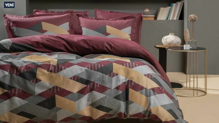 Yataş Çift Kişilik Frodo Saten Nevresim Takımı - Bordo