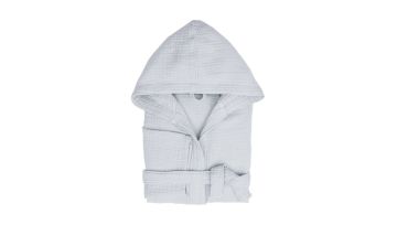 Yataş Bedding Ernesta L/xl Kapusonlu Muslin Bornoz Gri