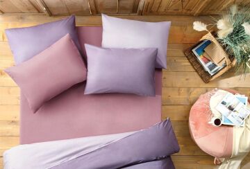 Yataş Bedding 90x190 Noah Lastikli Çarşaf - Gül Kurusu