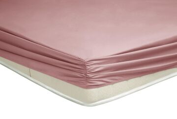 Yataş Bedding 90x190 Noah Lastikli Çarşaf - Gül Kurusu