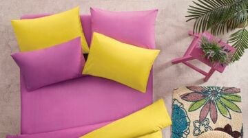 Yataş Bedding 180x200 Noah Lastikli Çarşaf - Fuşya