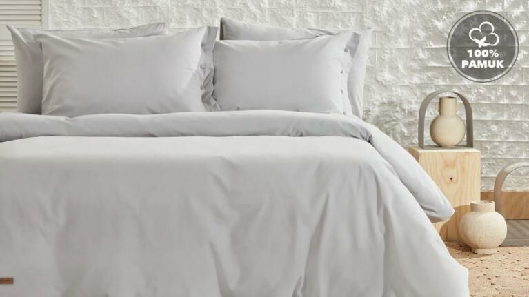 Yataş Bedding Tek Kişilik Plain Rnf Yıkamalı Nevresim Takımı - Gri