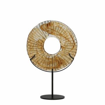 Biev Cam Disk Kahve Büyük