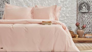 Yataş Bedding Tek Kişilik Plain Rnf Yıkamalı Nevresim Takımı - Blush