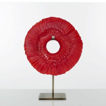 Biev 20 Cm Kırmızı Cam Disk