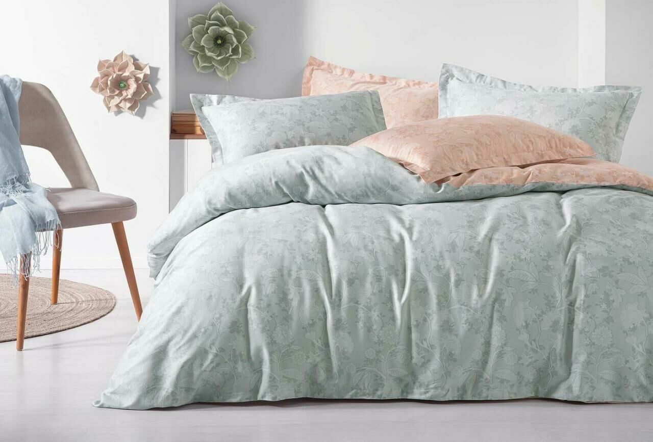 Yataş Bedding Çift Kişilik Madelin Saten Nevresim Takımı - Nil Yeşili