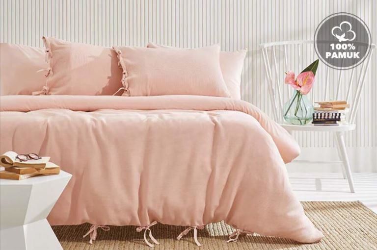 Yataş Bedding Tek Kişilik Pure Rnf Yıkamalı Nevresim Takımı - Blush