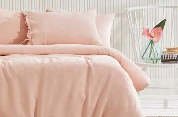 Yataş Bedding Çift Kişilik Pure Rnf Yıkamalı Nevresim Takımı - Blush