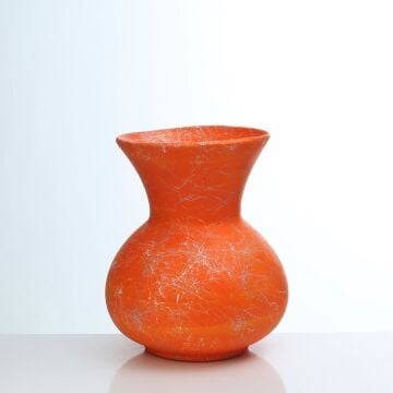 Biev Küçük Boy Antik Vazo Turuncu