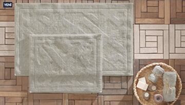 Yataş Bedding Milo Banyo Paspası Seti - Nil Yeşili (50x60 cm + 60x100 cm)