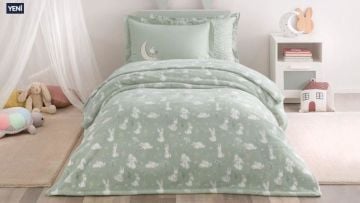 Yataş Bedding Tek Kişilik Wellsoft Battaniyeli Lastikli Çarşaf Seti - Rabbit