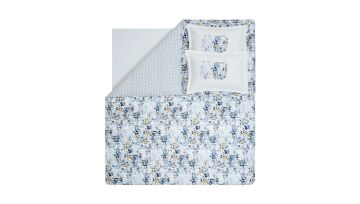 Yataş Bedding Çift Kişilik XL Marlen Saten Nevresim Takımı - Mavi