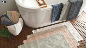 Yataş Bedding Milo Banyo Paspası Seti - Bej (50x60 cm + 60x100 cm)