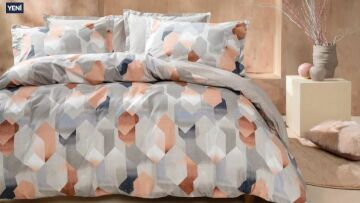 Yataş Bedding Çift Kişilik XL Trigon Rnf Nevresim Takımı - Gri