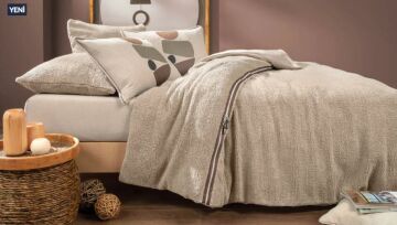 Yataş Bedding Çift Kişilik CoverMe Stone Battaniye Nevresim Takımı - Bej
