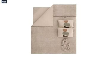 Yataş Bedding Çift Kişilik CoverMe Stone Battaniye Nevresim Takımı - Bej