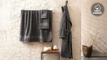 Yataş Bedding Essentials Bornoz Antrasit S