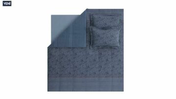 Yataş Bedding Çift Kişilik Gavin Saten Nevresim Takımı - Koyu Mavi
