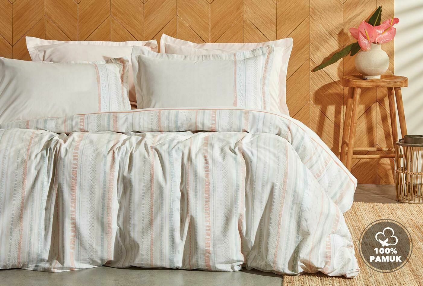 Yataş Bedding Çift Kişilik Alita Rnf Nevresim Takımı - Somon