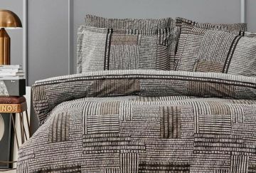 Yataş Bedding Çift Kişilik XL Himena Rnf Nevresim Takımı Antrasit