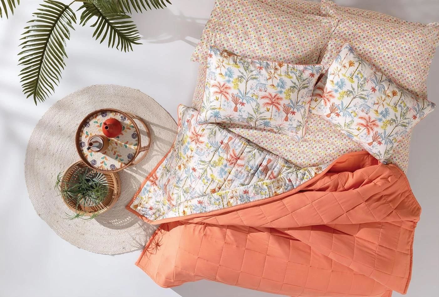 Yataş Bedding Çift Kişilik Marsel Co-Mic Yatak Örtüsü Takımı Turuncu
