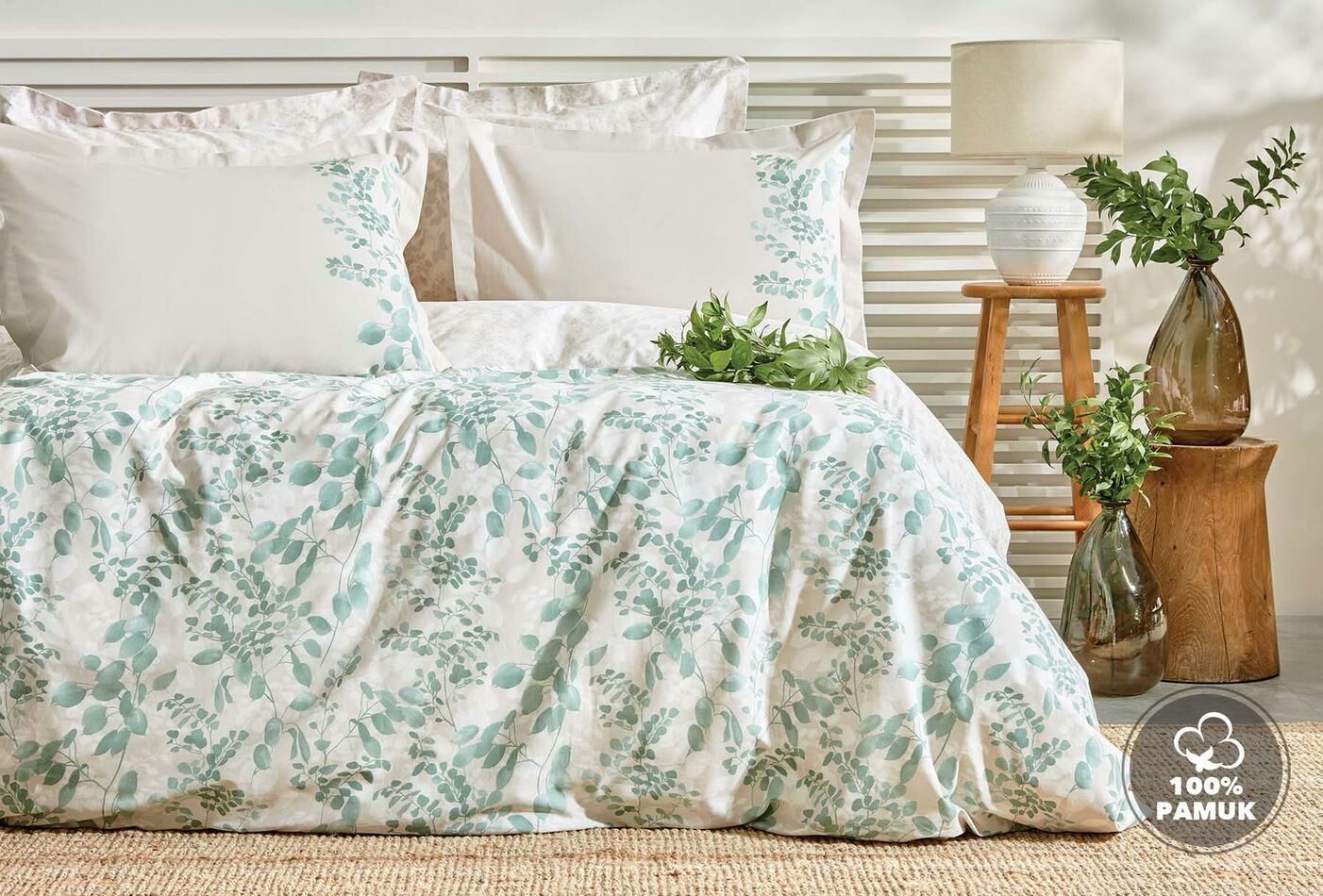 Yataş Bedding Çift Kişilik Lidia Rnf Nevresim Takımı - Adaçayı