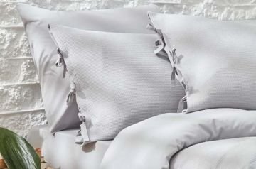 Yataş Bedding Çift Kişilik Pure Rnf Yıkamalı Nevresim Takımı - Açık Gri