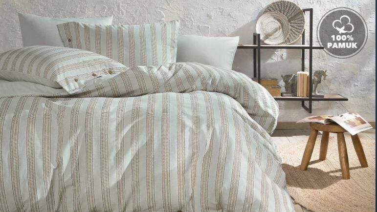 Yataş Bedding Çift Kişilik Ferluga Armürlü Nevresim Takımı - Gri