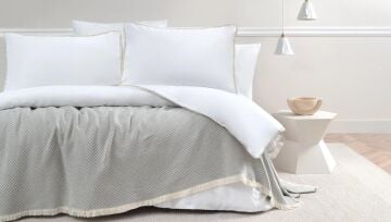 Yataş Bedding Çift Kişilik XL İtala Krep Nevresim Takımı Beyaz