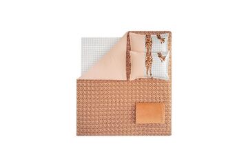 Yataş Bedding Tek Kişilik Giraffe Battaniye Nevresim Takımı Seti Kahverengi