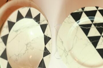 Biev Siyah Beyaz Piramit Desen 24/Valery-0024-1