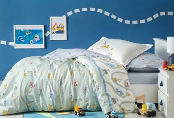 Yataş Bedding Tek Kişilik Rnf Nevresim Takımı - Busy Trucks