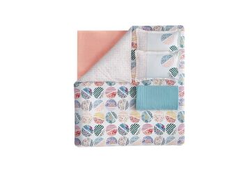 Yataş Bedding Çift Kişilik 5 Parça Triko Battaniyeli Nevresim Takımı Seti Bertha - Turkuaz