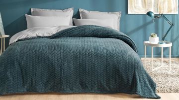 Yataş Bedding Tek Kişilik Joy Wellsoft Battaniye Petrol Yeşil