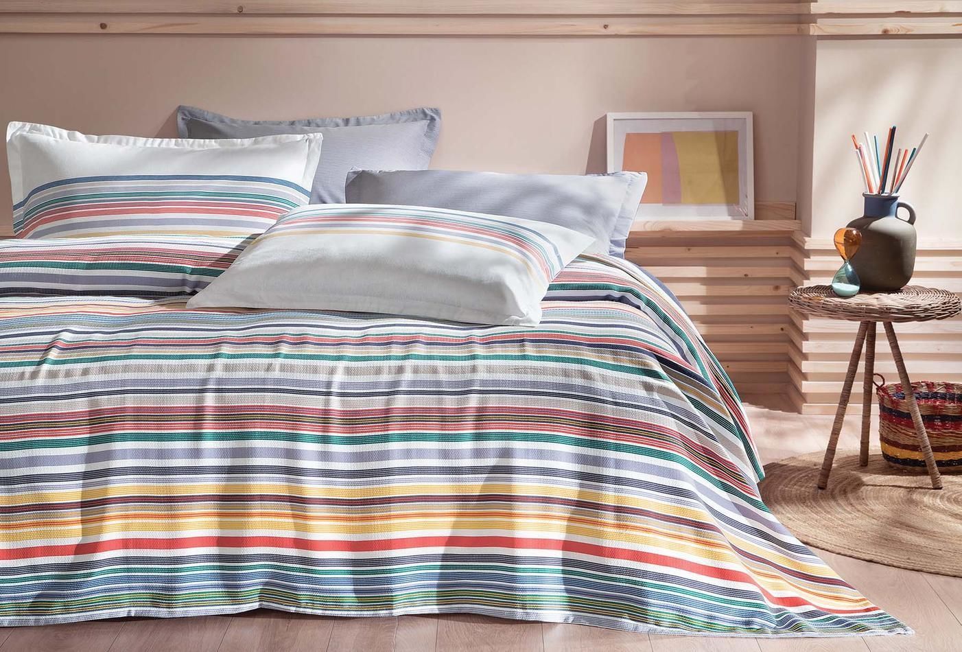 Yataş Bedding Çift Kişilik Evan Pike Takımı - Mavi