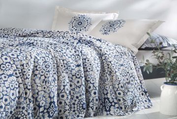 Yataş Bedding Çift Kişilik Sancia Pike Takımı - Mavi