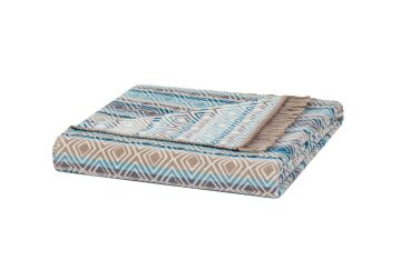 Yataş Bedding Çift Kişilik Lına Pamuk Battaniye Mavi