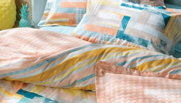 Yataş Bedding Çift Kişilik XL Chester Nevresim Takımı Turuncu